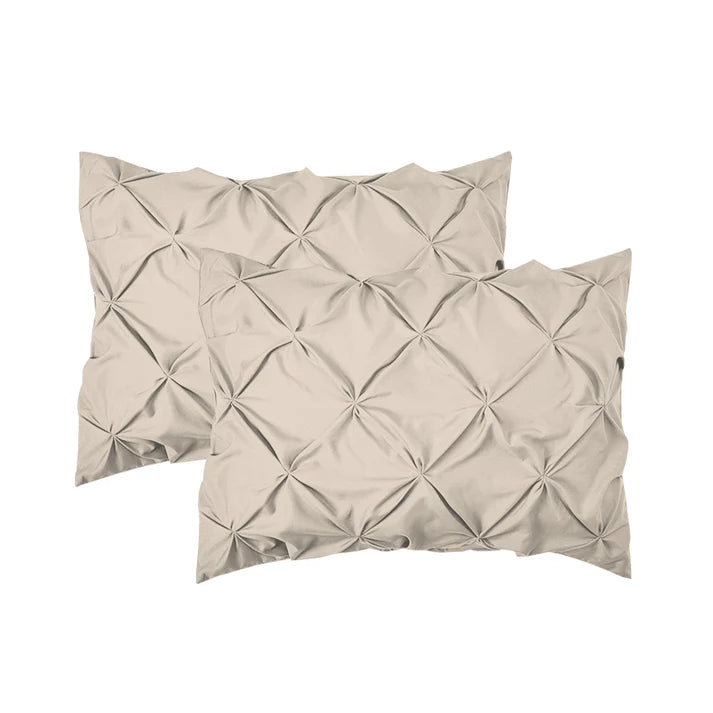 Elegant Comfort 8-Piece Pintuck Pinch Pleated Comforter Set - Includes 4-Piece Sheet Set with Double Sided Storage Pockets