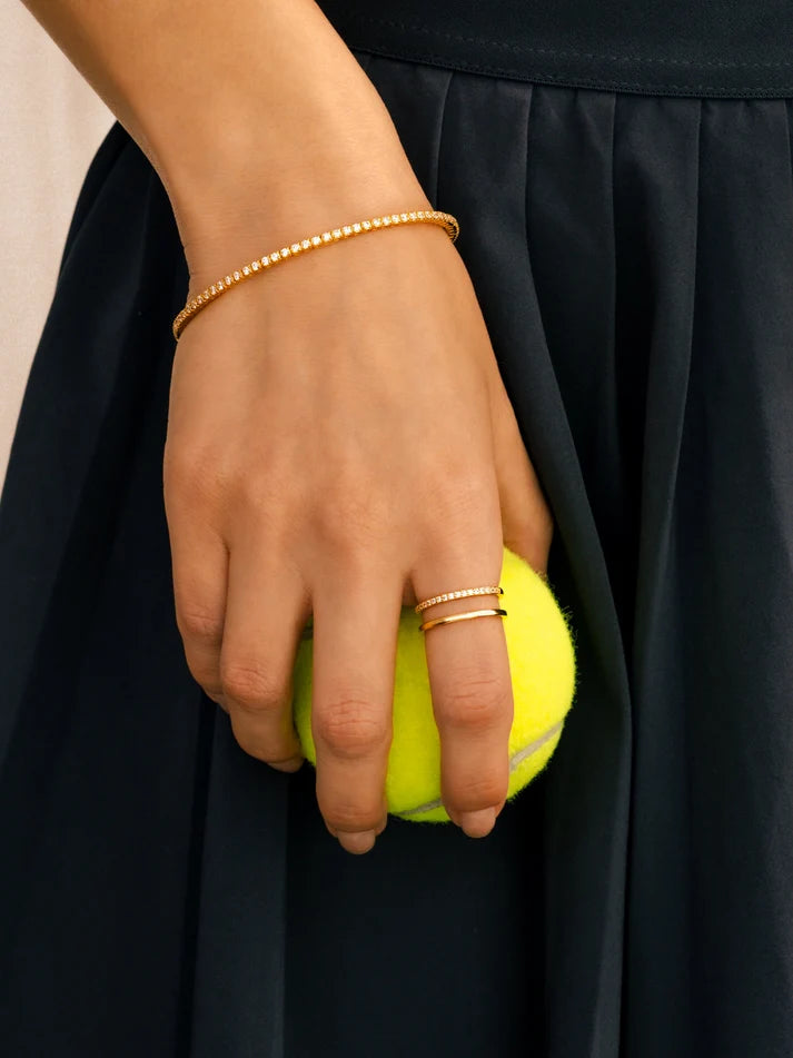 Mint & Lily Double Band Pave Ring