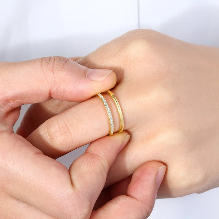 Mint & Lily Double Band Pave Ring