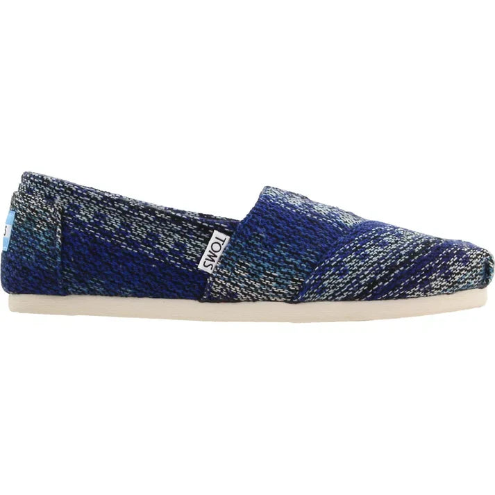 Toms Women's Alpargata Sneakers - Blue Stripe Woven Shrlg