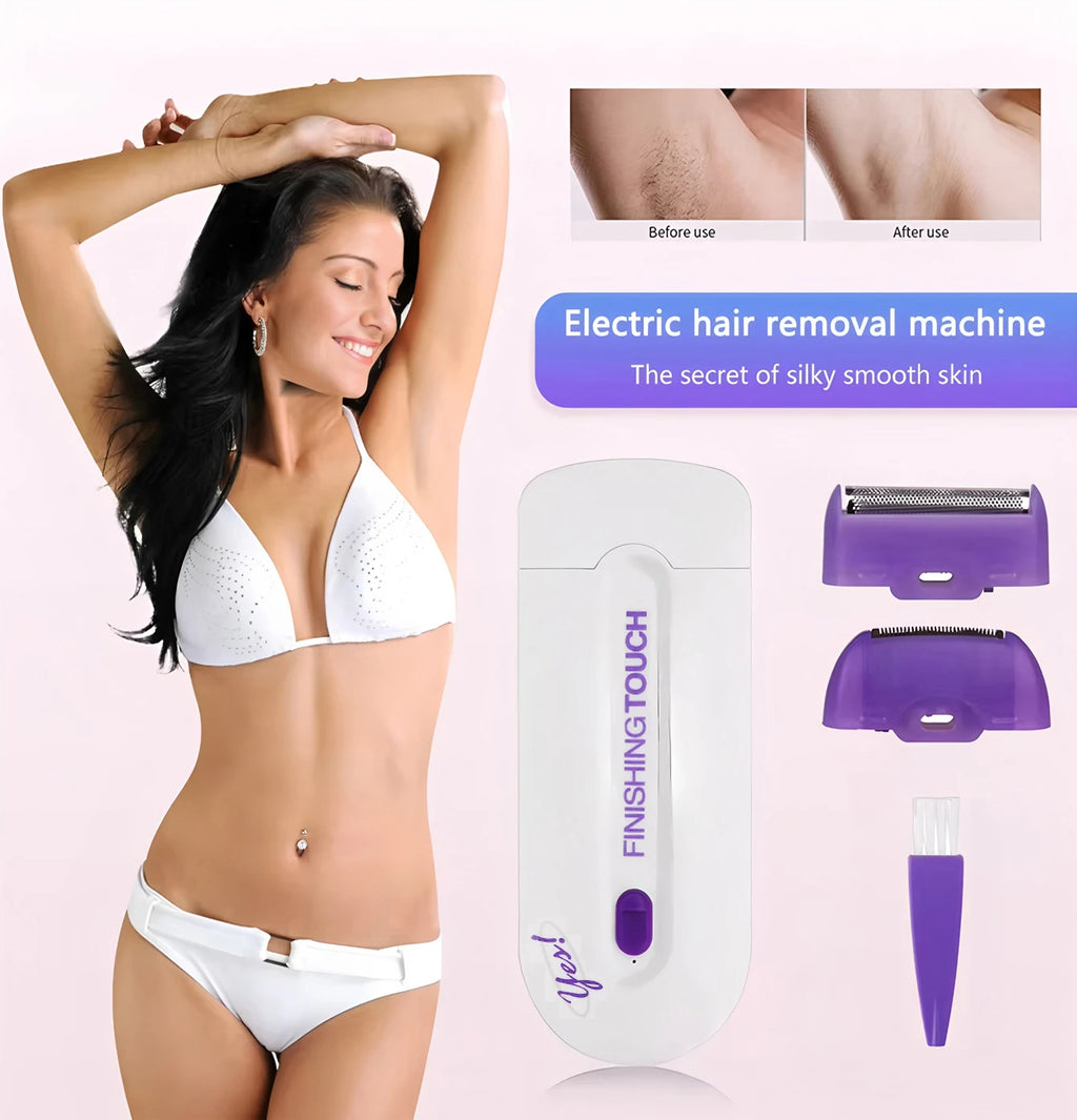 Women’s Electric Hair Trimmer Painless Body Shaver Face Leg Bikini Hair Removal Tool