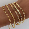 Dainty Layered Chain Bracelet Set