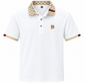 Men's Color Block Polo Shirt, Short Sleeve Lightweight Breathable Summer Casual Top