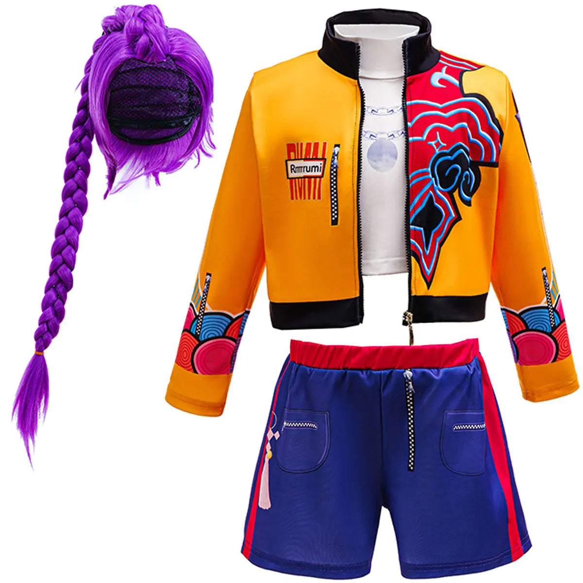 Girls Halloween Cosplay Costume 3-Piece Set with Accessories, Party Dress