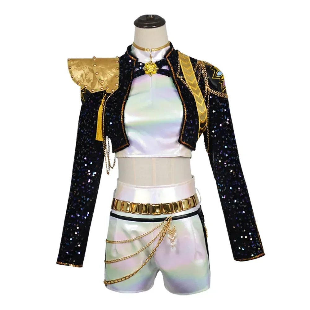 Teen Girls Shiny Cosplay Suit, Halloween Party Costume, Carnival & Roleplay Outfit