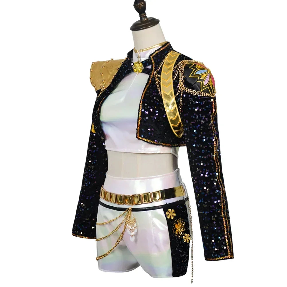 Teen Girls Shiny Cosplay Suit, Halloween Party Costume, Carnival & Roleplay Outfit