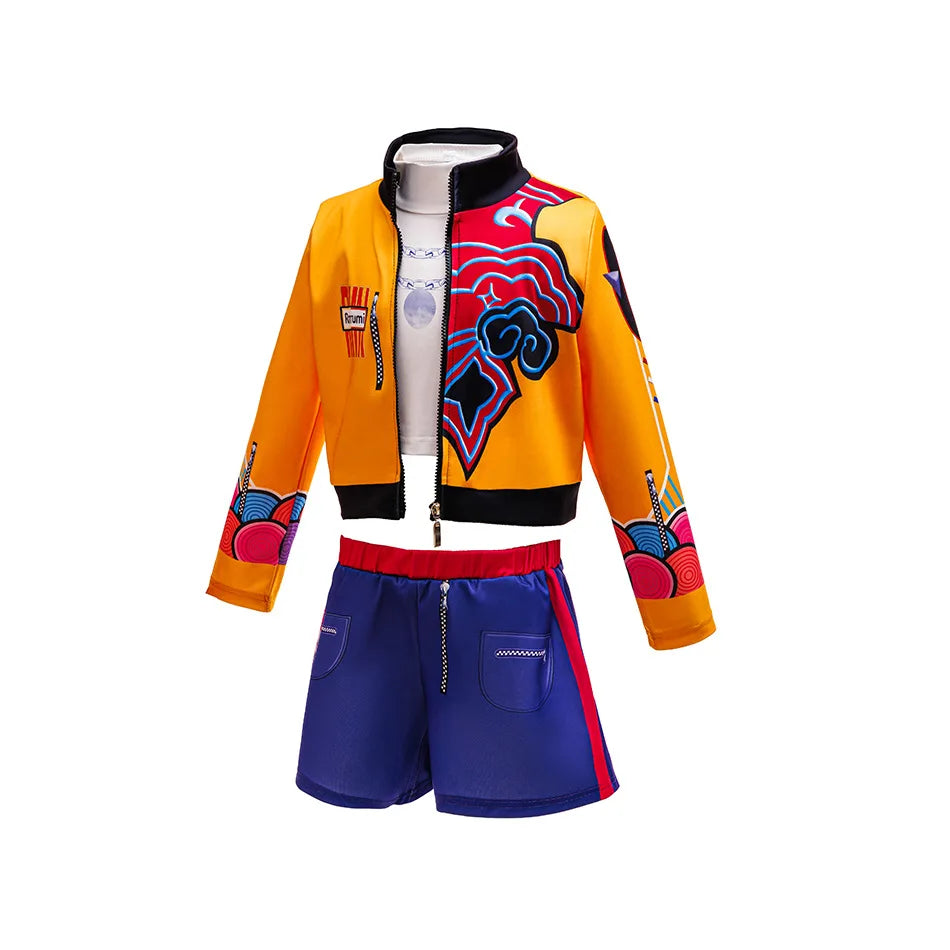 Girls Halloween Cosplay Costume 3-Piece Set with Accessories, Party Dress