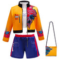 Girls Halloween Cosplay Costume 3-Piece Set with Accessories, Party Dress