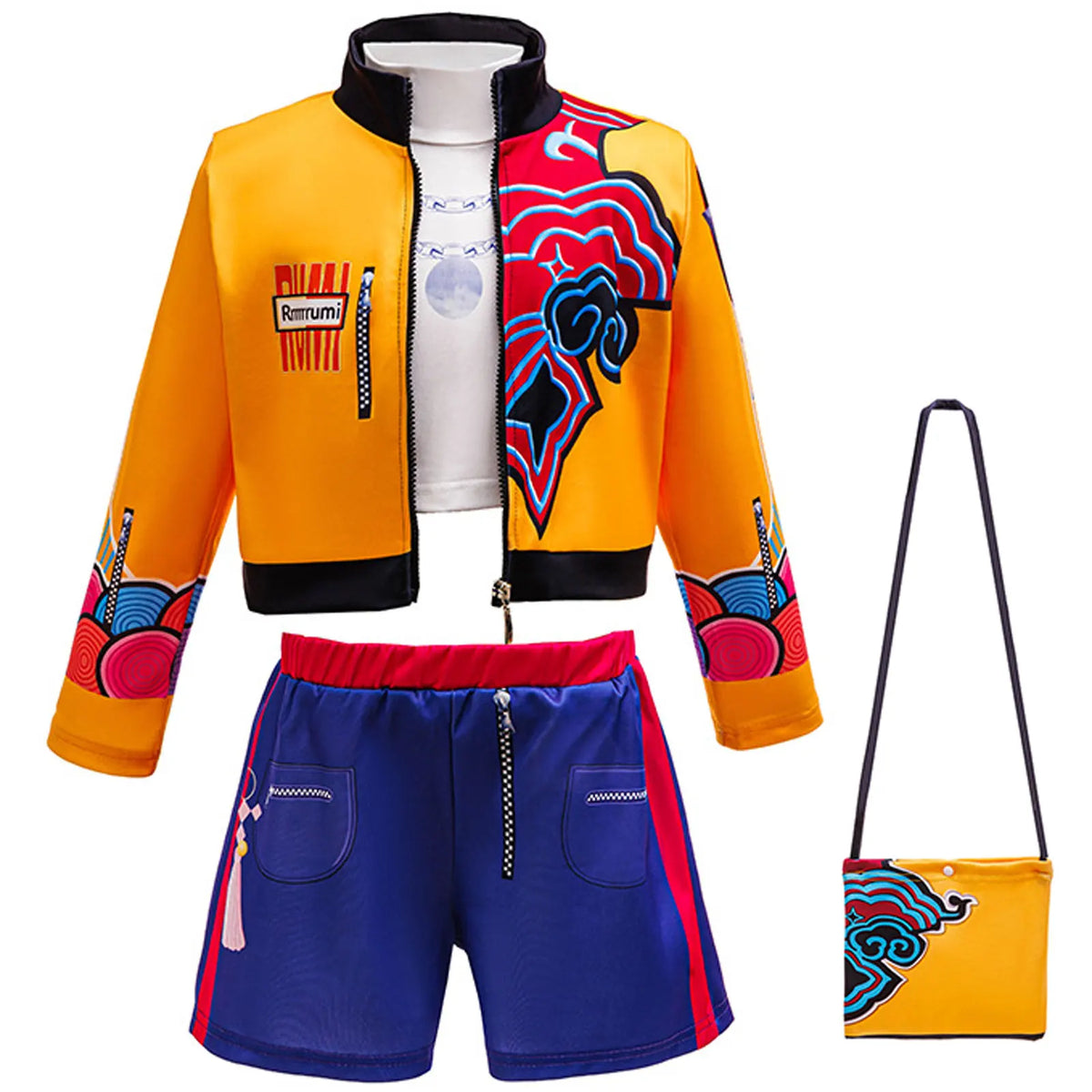 Girls Halloween Cosplay Costume 3-Piece Set with Accessories, Party Dress