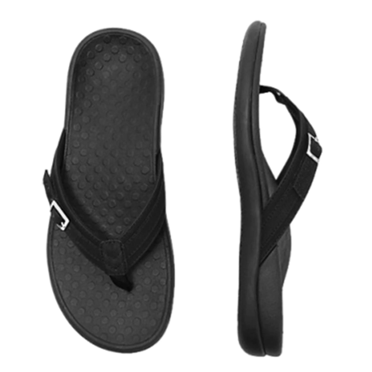 Women’s Light Blue Thong Sandals with Buckle Strap Casual Summer Beach Flip Flops