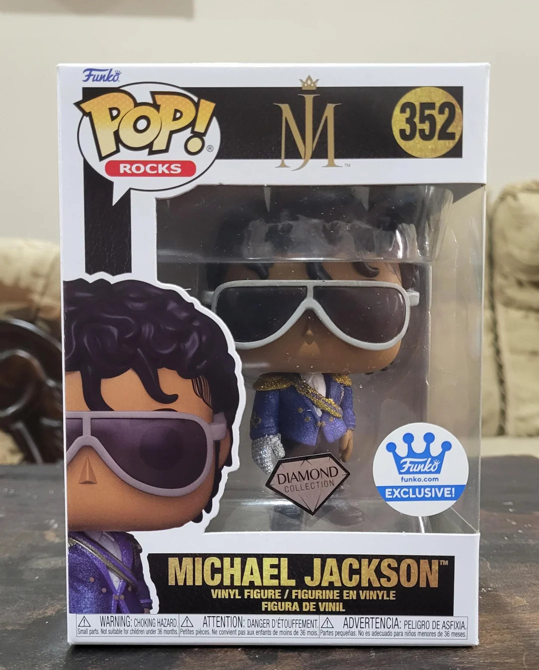 Funko Pop Rocks Michael Jackson #352 Diamond Collection Funko Shop Exclusive