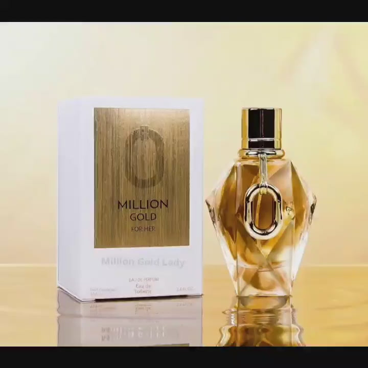 Million Gold Women’s Eau de Parfum Rose Patchouli Oud Floral Woody Fragrance