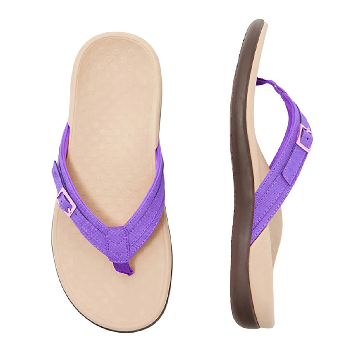 Women’s Light Blue Thong Sandals with Buckle Strap Casual Summer Beach Flip Flops