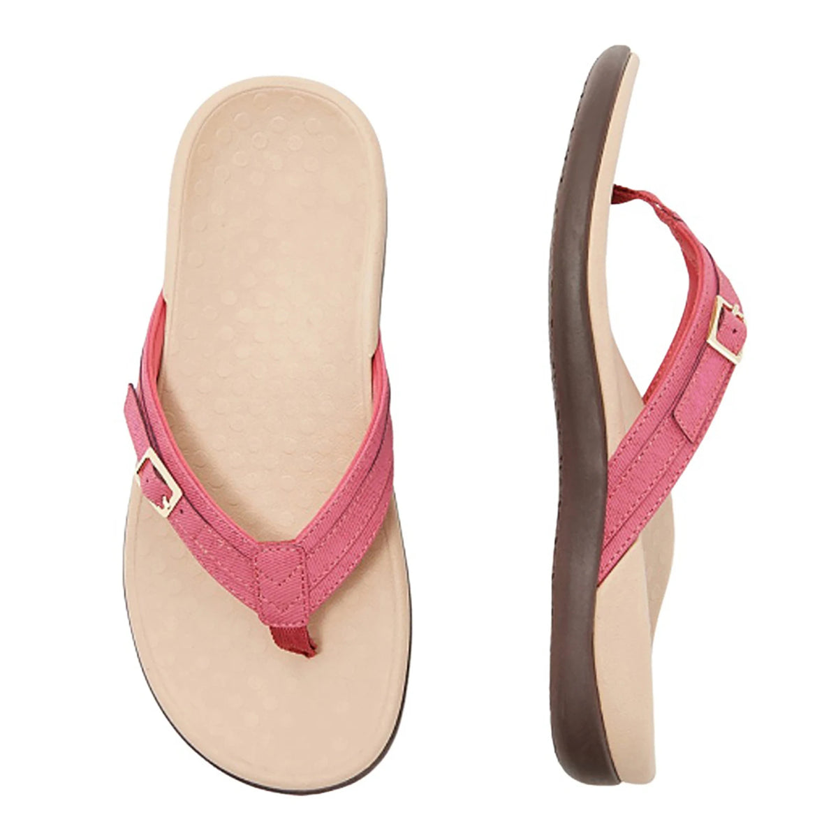 Women’s Light Blue Thong Sandals with Buckle Strap Casual Summer Beach Flip Flops