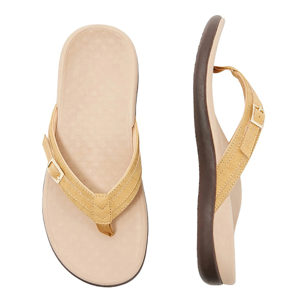 Women’s Light Blue Thong Sandals with Buckle Strap Casual Summer Beach Flip Flops